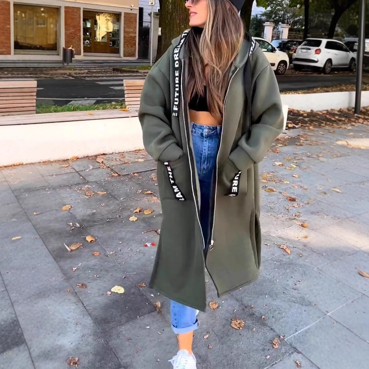 Damen Jacke im lässigen Oversized-Schnitt mit praktischen Taschen | A&B - 4 - Annoboutique