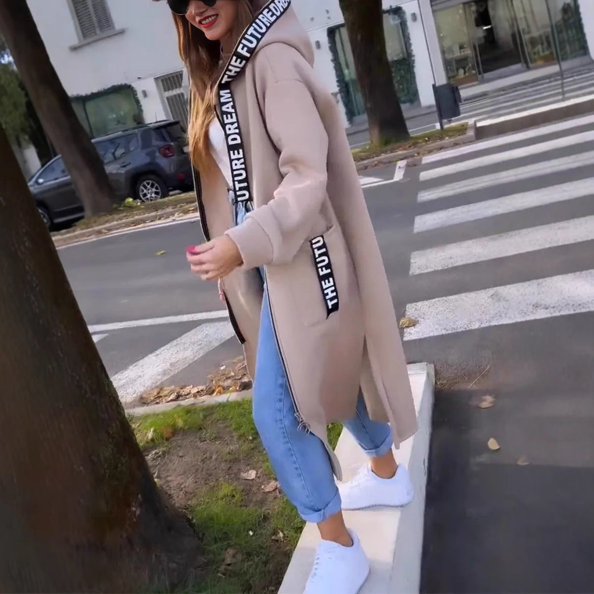Damen Jacke im lässigen Oversized-Schnitt mit praktischen Taschen | A&B - 5 - Annoboutique