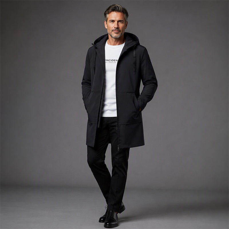 Herrenjacke mit Kapuze – Moderner Mid-Längen Schnitt für vielseitige Looks | A&B - 6 - Annoboutique