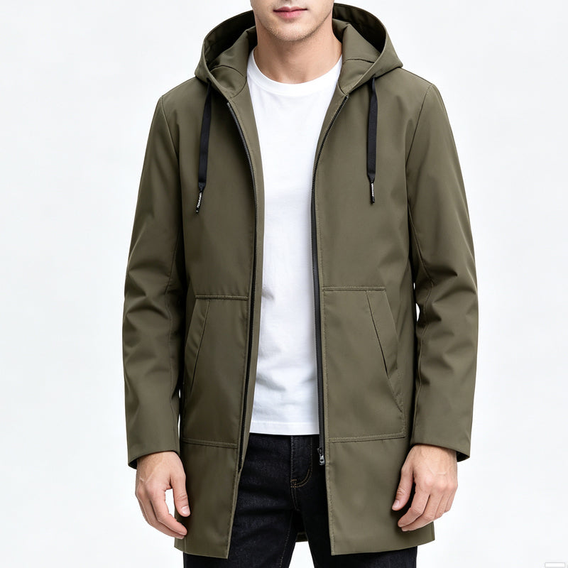 Herrenjacke mit Kapuze – Moderner Mid-Längen Schnitt für vielseitige Looks | A&B - 9 - Annoboutique