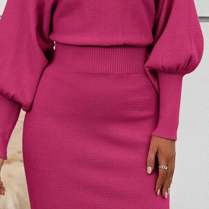 Elegantes Damen Outfit mit figurbetontem Schnitt und Puffärmeln | A&B - 8 - Annoboutique