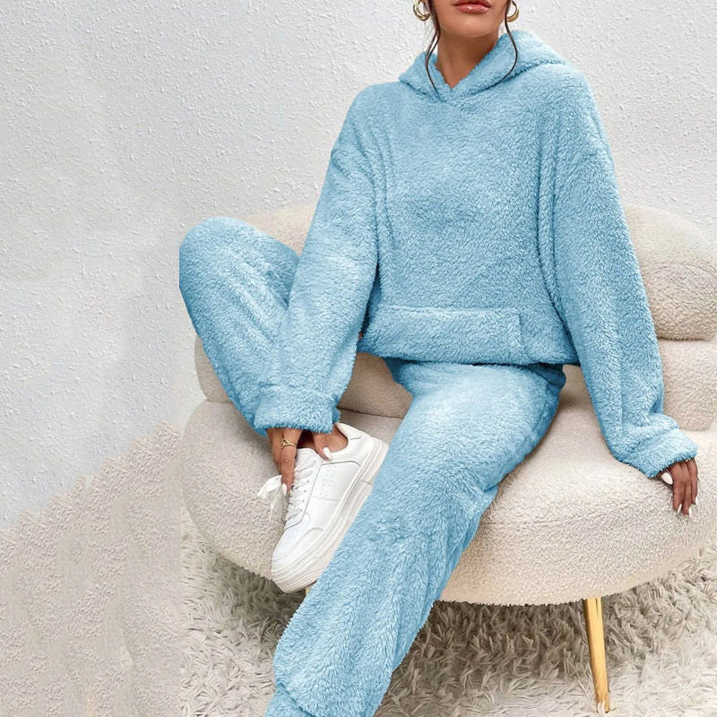 Lounge Set Damen mit Kapuze und Taschen | A&B - 8 - Annoboutique
