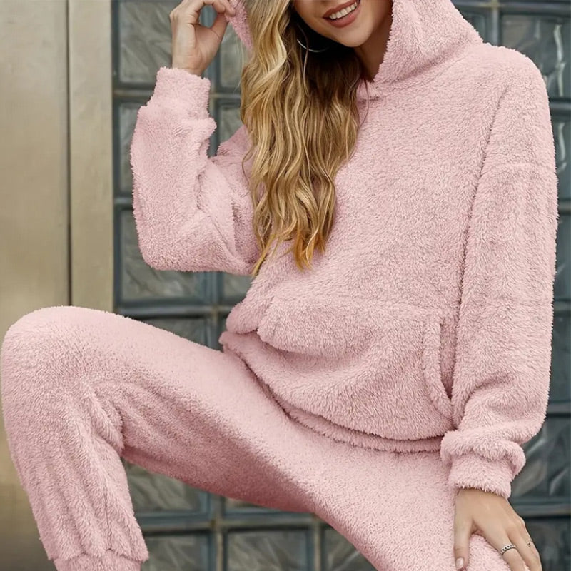 Lounge Set Damen mit Kapuze und Taschen | A&B - 10 - Annoboutique