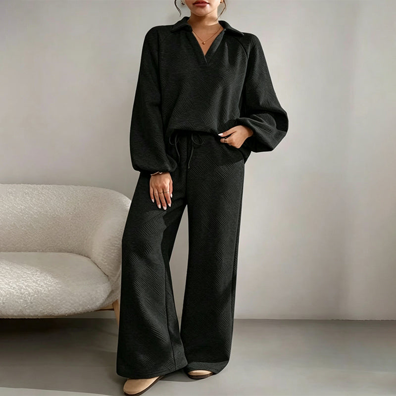 Damen Outfit mit entspanntem Schnitt und weitem Bein | A&B - 8 - Annoboutique