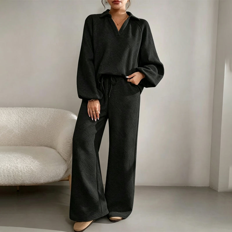 Damen Outfit mit entspanntem Schnitt und weitem Bein | A&B - 12 - Annoboutique