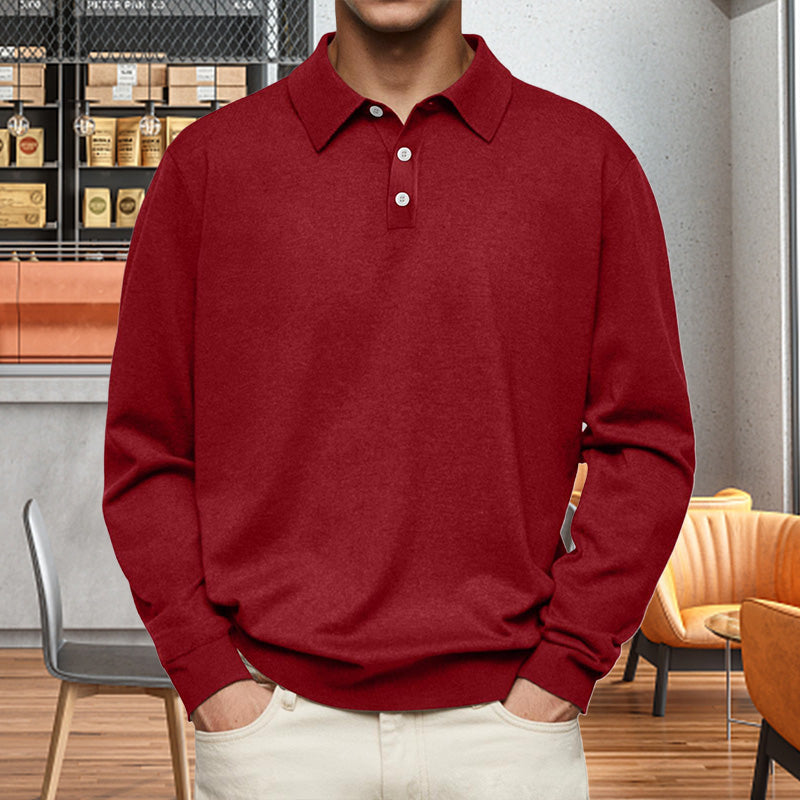 Pullover Herren mit klassischem Schnitt und elegantem Kragen | A&B - 2 - Annoboutique