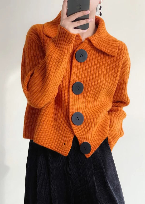 Cardigan Damen mit modischem Kragen und Knopfdetails | A&B - 1 - Annoboutique