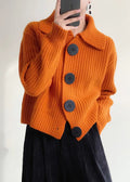 Cardigan Damen mit modischem Kragen und Knopfdetails | A&B - 1 - Annoboutique