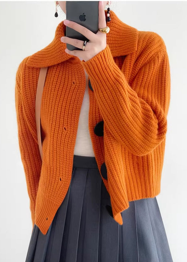 Cardigan Damen mit modischem Kragen und Knopfdetails | A&B - 3 - Annoboutique