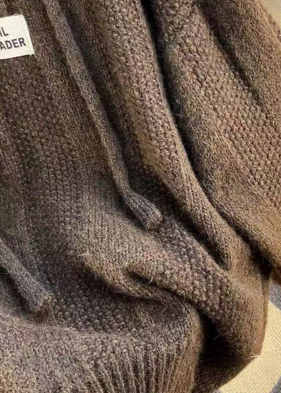 Pullover Damen mit Kapuze und Knopfdetails | A&B - 4 - Annoboutique