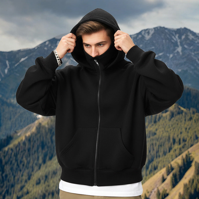 Hoodie Herren mit geräumiger Kapuze und praktischer Tasche | A&B - 1 - Annoboutique