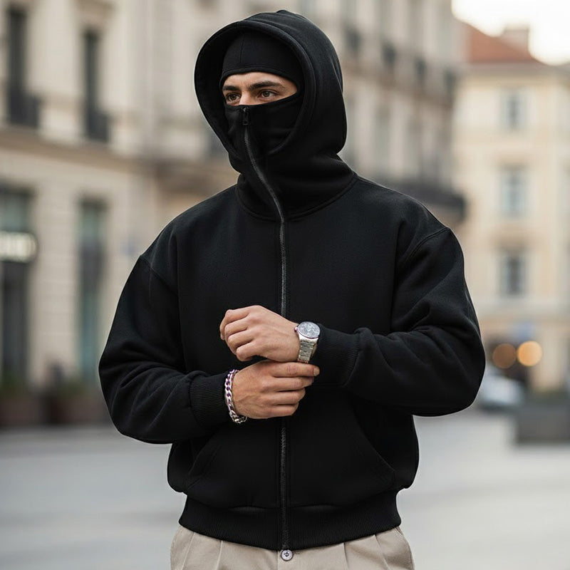 Hoodie Herren mit geräumiger Kapuze und praktischer Tasche | A&B - 3 - Annoboutique
