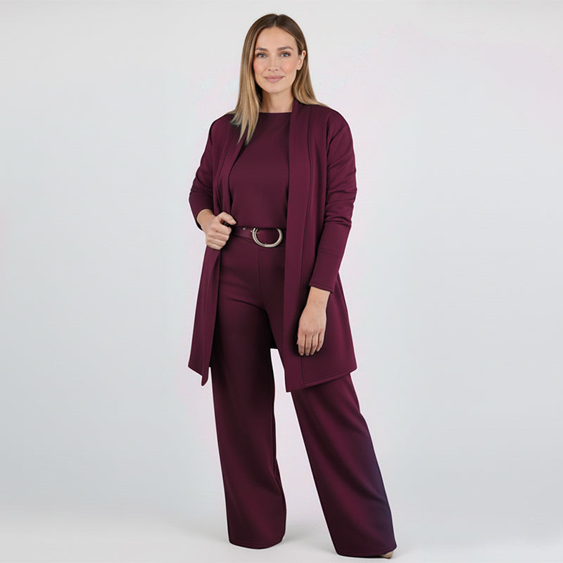 Lounge Set Damen mit Cardigan und weitem Schnitt | A&B - 8 - Annoboutique