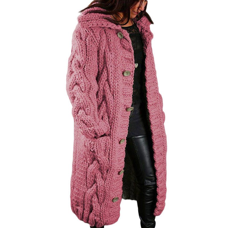 Cardigan Damen mit Kapuze und Zopfmuster | A&B - 1 - Annoboutique