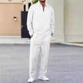 Modisches Herren Outfit: Quarter-Zip Sweatshirt & lockere Hose | A&B - 1 - Annoboutique