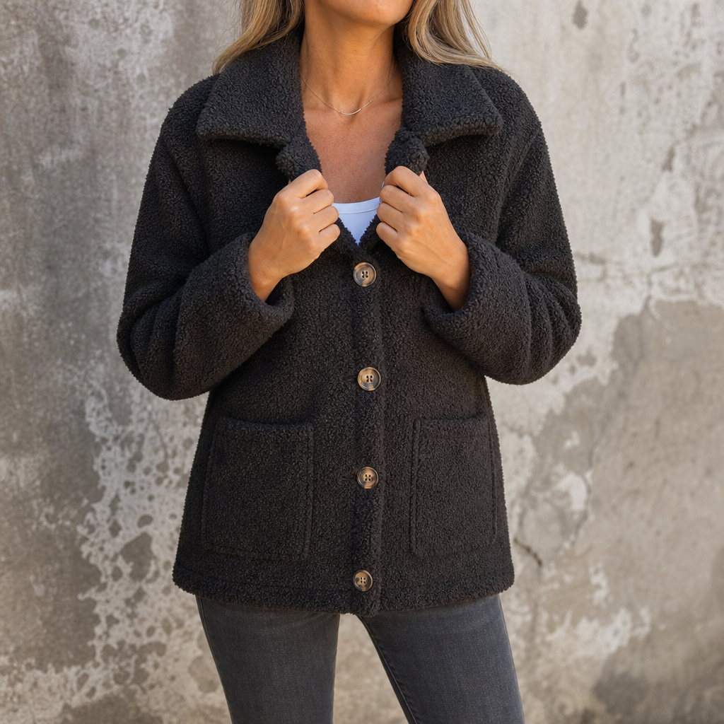 Damenjacke im lässigen Stil mit Knopfdetails | A&B - 1 - Annoboutique