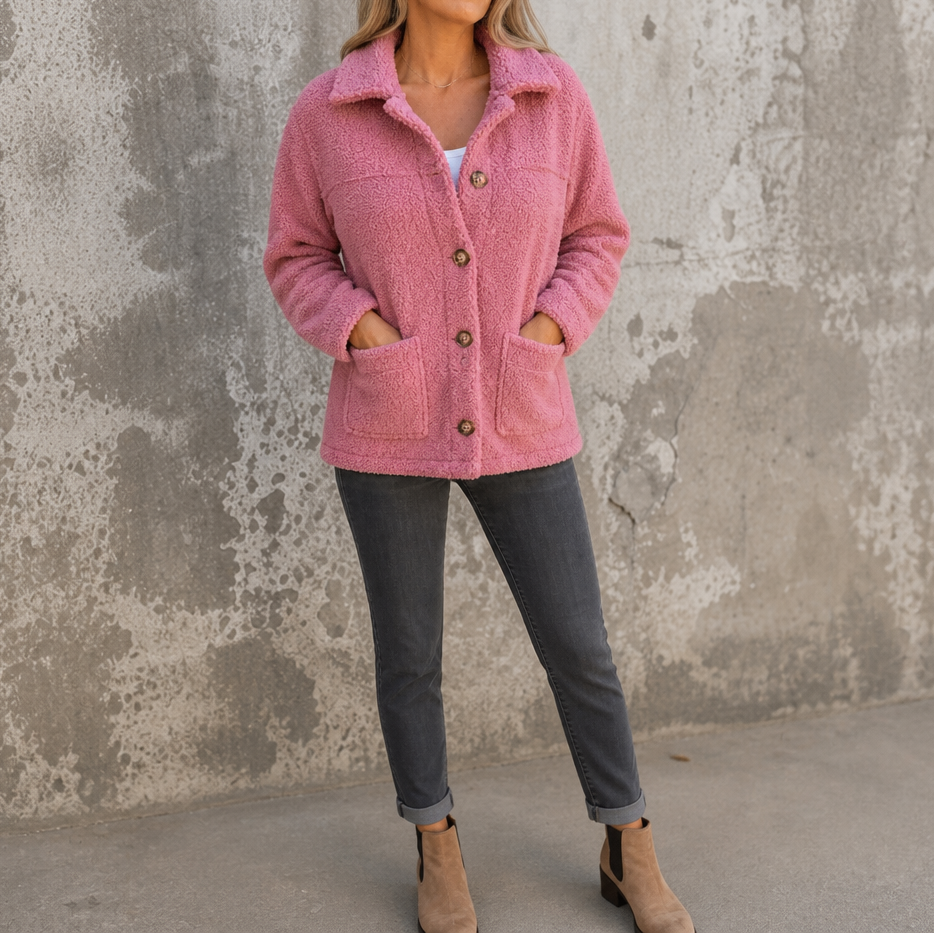 Damenjacke im lässigen Stil mit Knopfdetails | A&B - 7 - Annoboutique