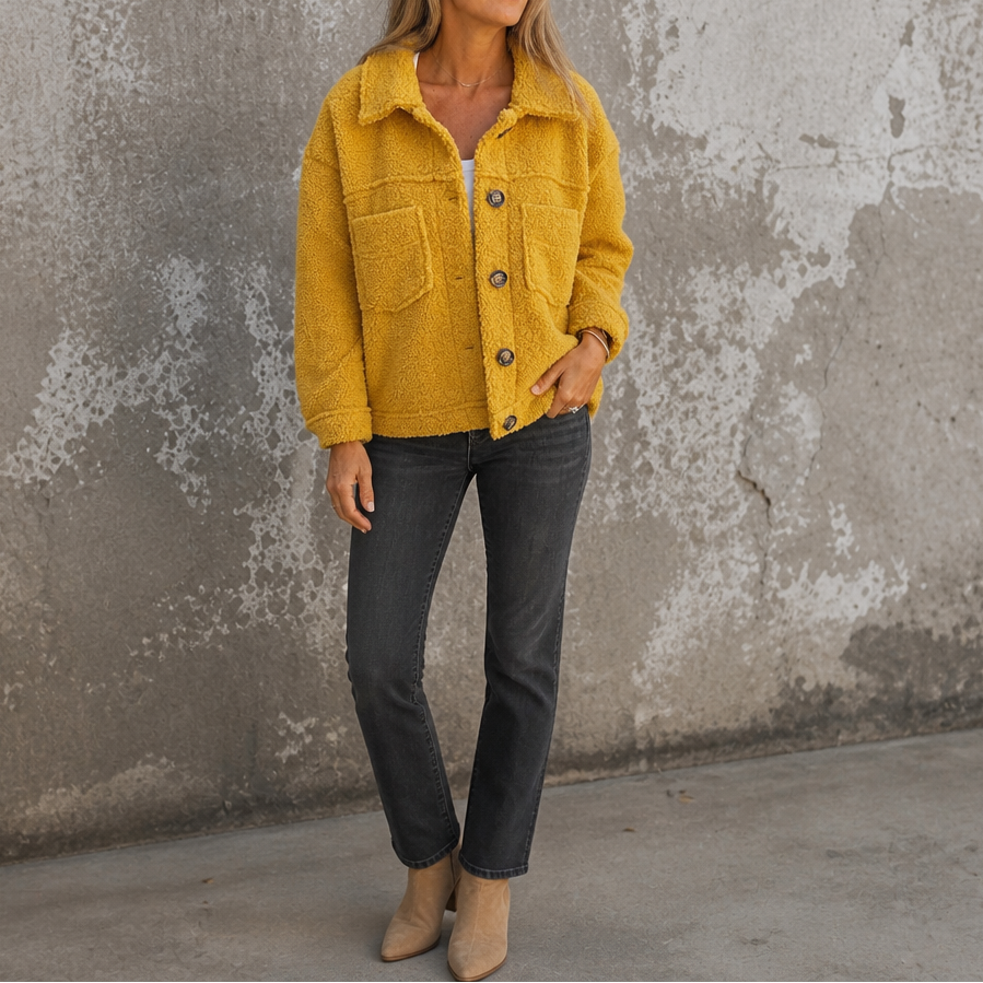 Damenjacke im lässigen Stil mit Knopfdetails | A&B - 8 - Annoboutique