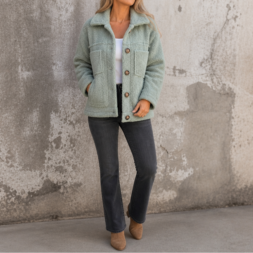 Damenjacke im lässigen Stil mit Knopfdetails | A&B - 9 - Annoboutique