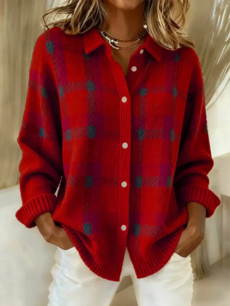 Pullover Damen mit lässigem Schnitt und Knopfverschluss | A&B - 1 - Annoboutique