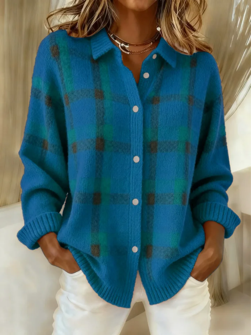 Pullover Damen mit lässigem Schnitt und Knopfverschluss | A&B - 4 - Annoboutique