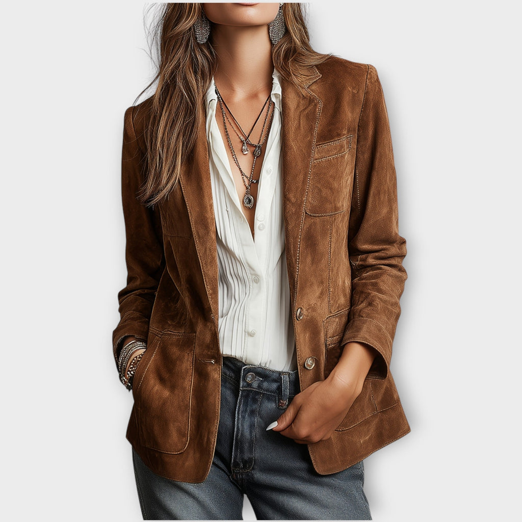 Blazer Damen mit tailliertem Schnitt und praktischen Taschen | A&B - 1 - Annoboutique