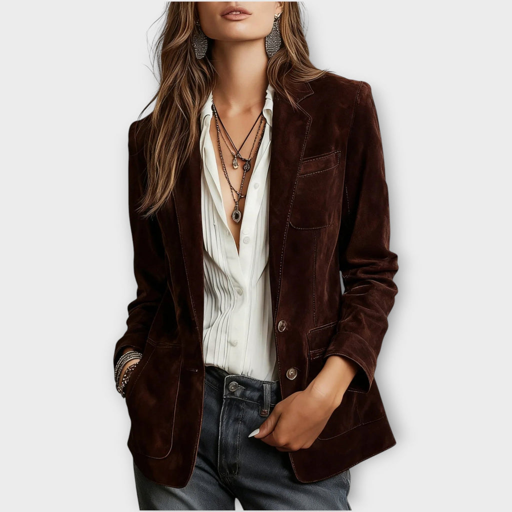 Blazer Damen mit tailliertem Schnitt und praktischen Taschen | A&B - 4 - Annoboutique