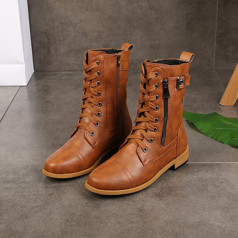 Damen Boots mit lässigem Design und praktischem Reißverschluss | A&B - 4 - Annoboutique