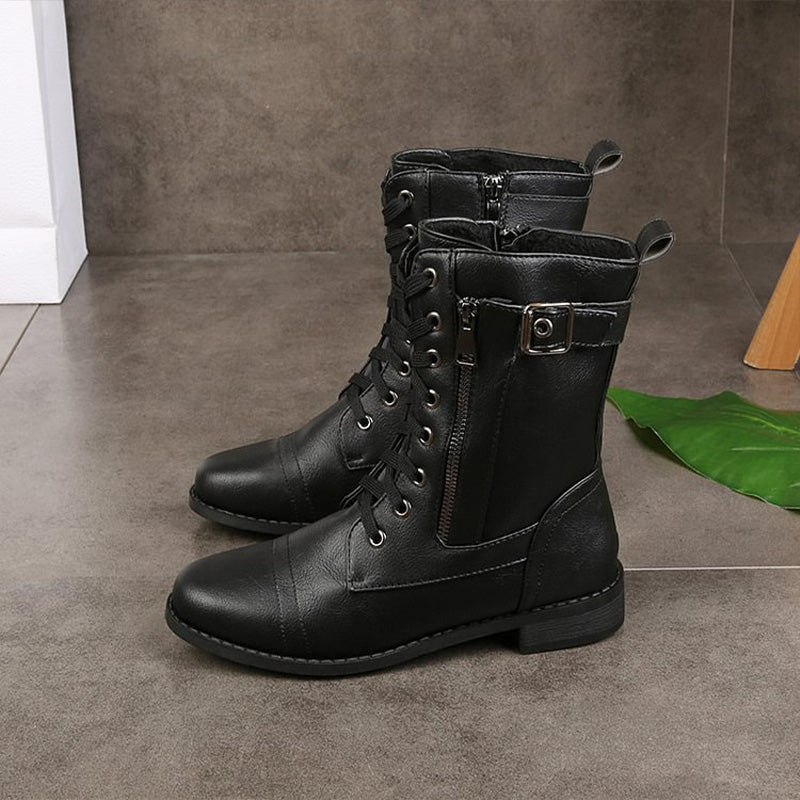 Damen Boots mit lässigem Design und praktischem Reißverschluss | A&B - 5 - Annoboutique