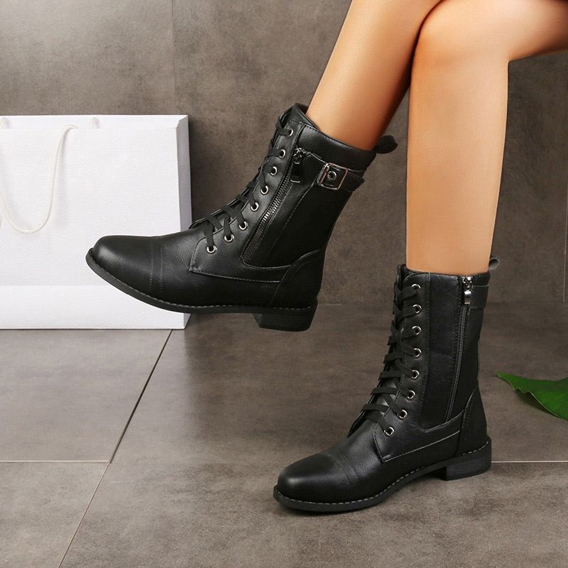 Damen Boots mit lässigem Design und praktischem Reißverschluss | A&B - 9 - Annoboutique