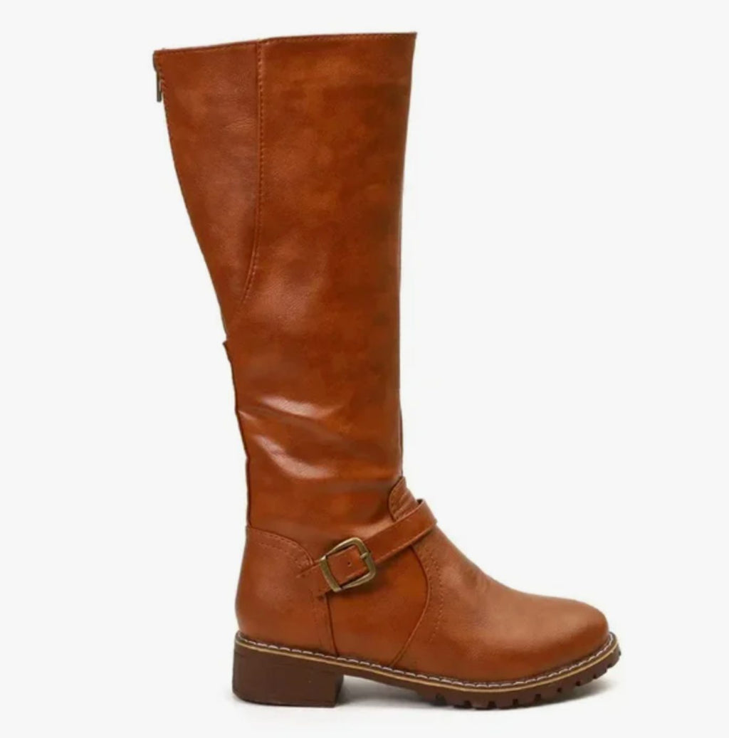 Stiefel Damen mit Blockabsatz und verstellbarem Schnallen-Detail | A&B - 6 - Annoboutique