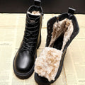 Damen Boots mit modischer Schnürung und praktischem Reißverschluss | A&B - 1 - Annoboutique