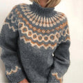 Pullover Damen mit hohem Kragen und lässigem Schnitt | A&B - 1 - Annoboutique