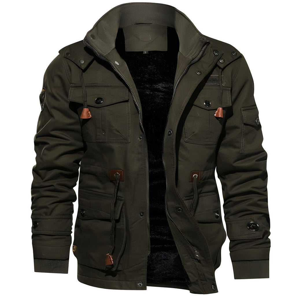 Herrenjacke mit militärischem Design und praktischen Taschen | A&B - 1 - Annoboutique