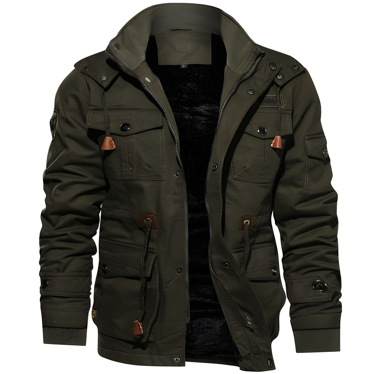 Herrenjacke mit militärischem Design und praktischen Taschen | A&B - 1 - Annoboutique