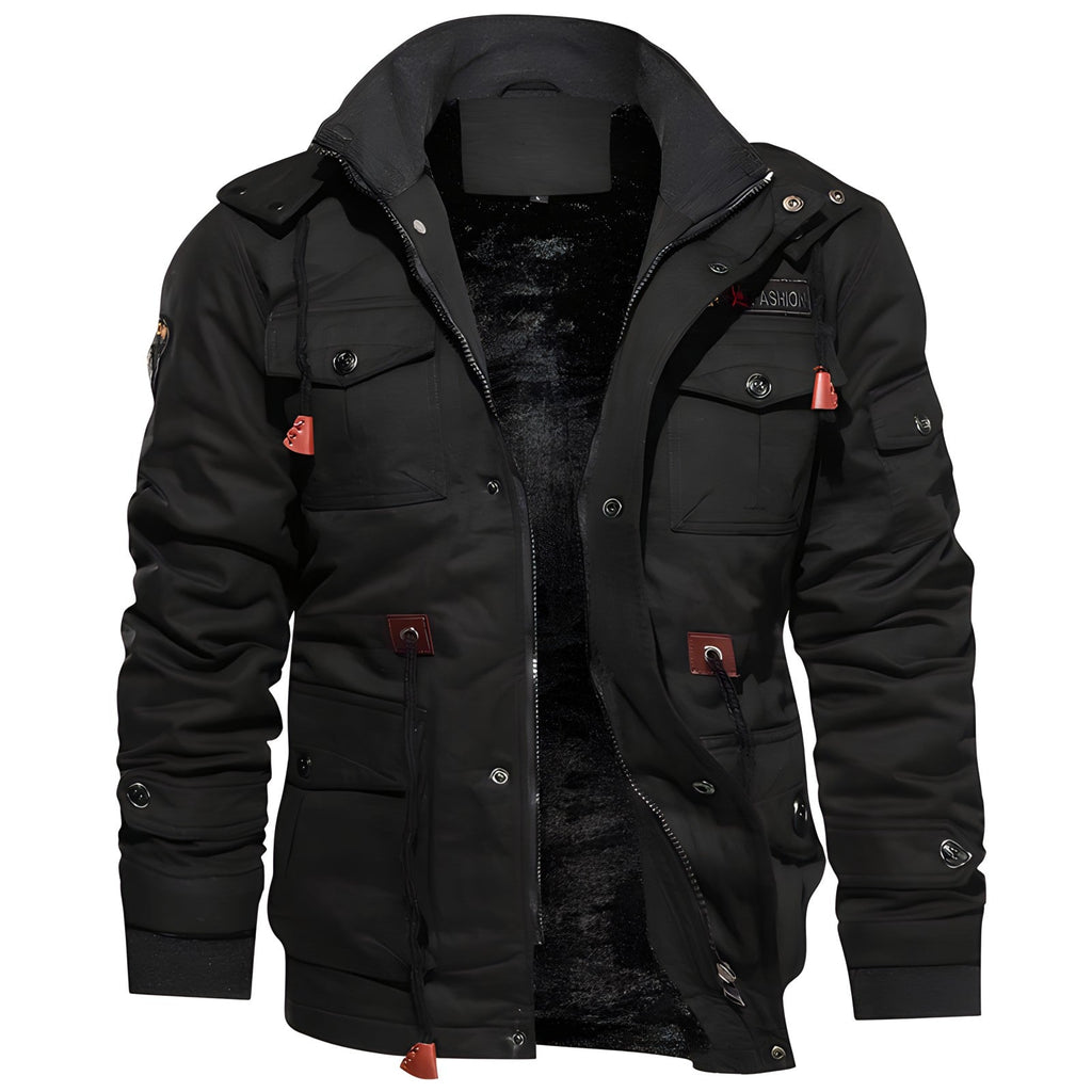 Herrenjacke mit militärischem Design und praktischen Taschen | A&B - 7 - Annoboutique