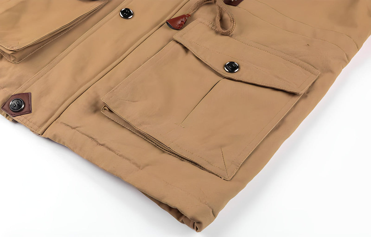 Herrenjacke mit militärischem Design und praktischen Taschen | A&B - 11 - Annoboutique