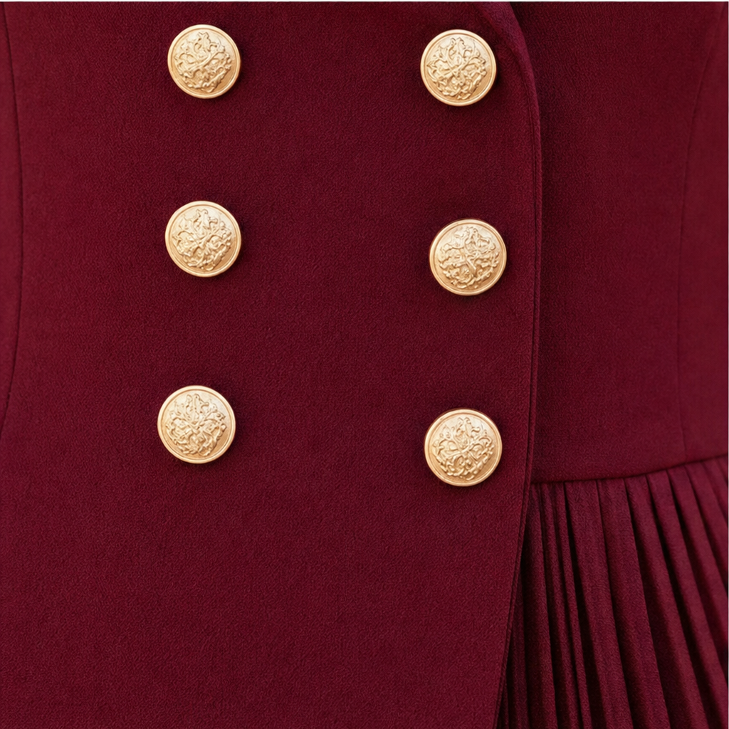 Kleid Damen mit tailliertem Blazer-Schnitt und Plisseerock | A&B - 9 - Annoboutique