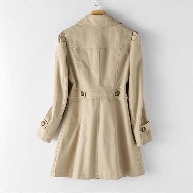 Trenchcoat Damen mit figurbetonter Passform und klassischem Reverskragen | A&B - 9 - Annoboutique