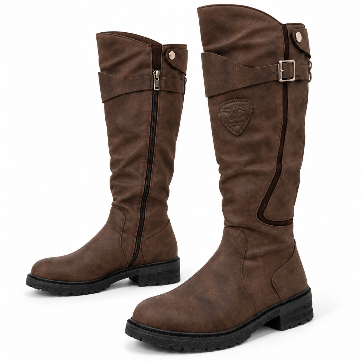 Stiefel Damen mit hohem Schaft und praktischem Reißverschluss | A&B - 6 - Annoboutique