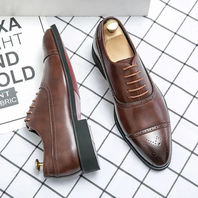 Herren Oxford Schuhe mit eleganter Silhouette und detailreicher Verarbeitung | A&B - 4 - Annoboutique