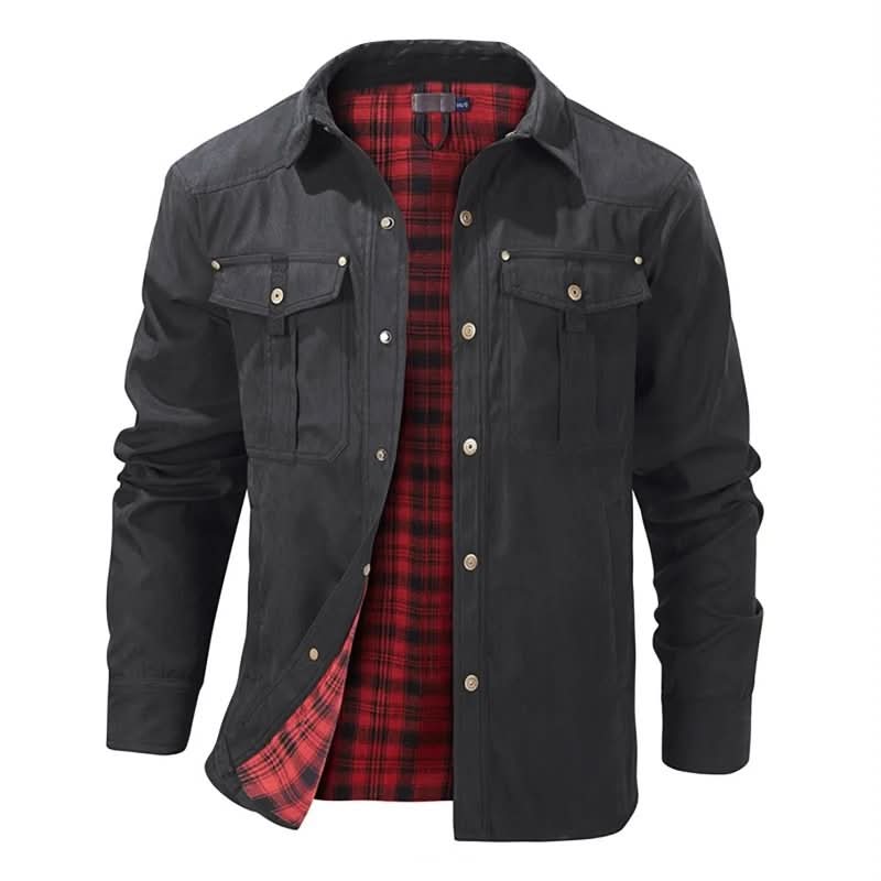 Herrenjacke im klassischen Stil mit praktischen Taschen | A&B - 2 - Annoboutique