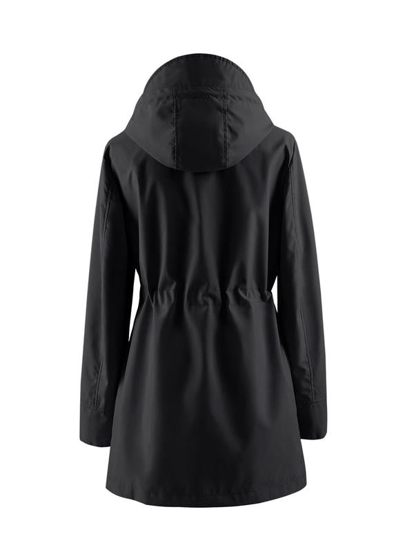 Trenchcoat Damen mit Kapuze und taillierbarem Schnitt | A&B - 4 - Annoboutique