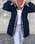 Damen Jacke mit Kapuze und verstellbarem Kordelzug | A&B - 9 - Annoboutique
