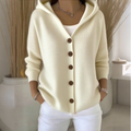 Damen Cardigan mit Kapuze und Knopfverschluss | A&B - 1 - Annoboutique
