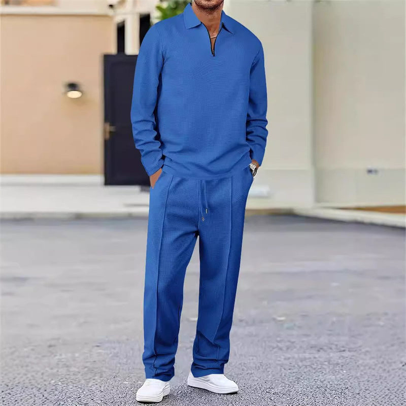 Outfit Herren mit Quarter-Zip Sweatshirt und lockerer Hose | A&B - 5 - Annoboutique