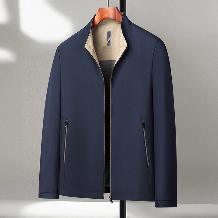Herrenjacke mit Stehkragen und Reißverschluss | A&B - 1 - Annoboutique