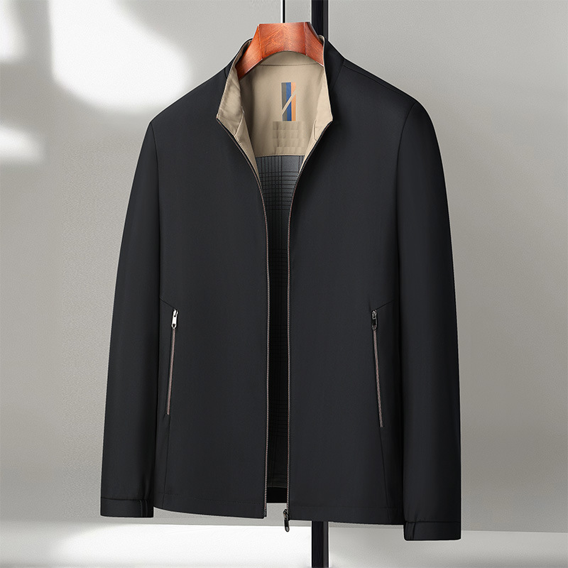 Herrenjacke mit Stehkragen und Reißverschluss | A&B - 4 - Annoboutique