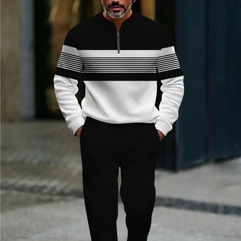 Outfit Herren mit Zip-Hemd und lockerer Passform | A&B - 1 - Annoboutique