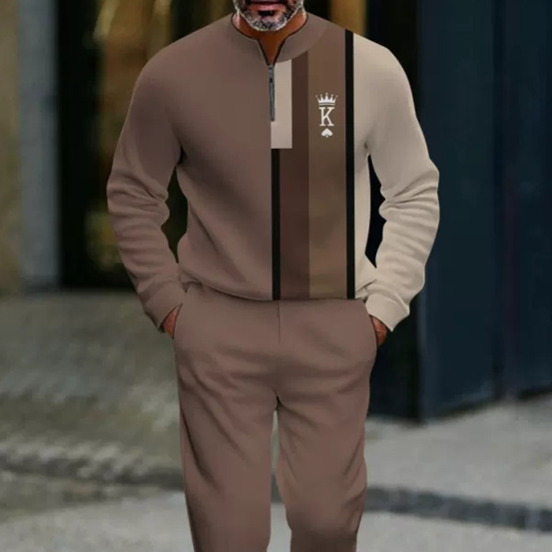 Outfit Herren mit Zip-Hemd und lockerer Passform | A&B - 3 - Annoboutique